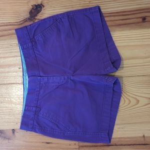 J.Crew Chino Shorts. Size 6. Purple.